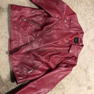 Forever 21 Red Leather Jacket